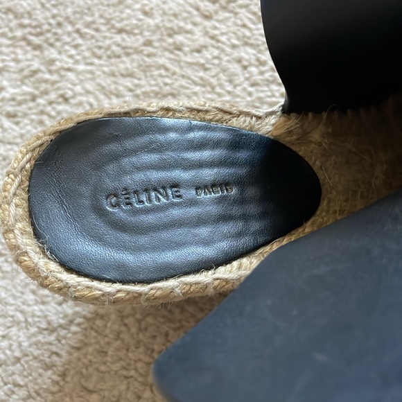 Authentic Celine leather peep toe espadrilles, size 36 or US 6.5- 7 - Picture 6 of 7